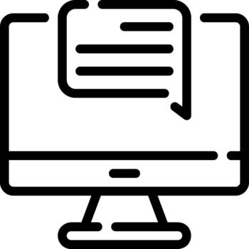 computer linear lines icon vector