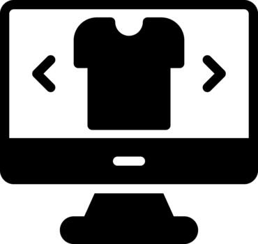 computer glyph solid icon solid vector