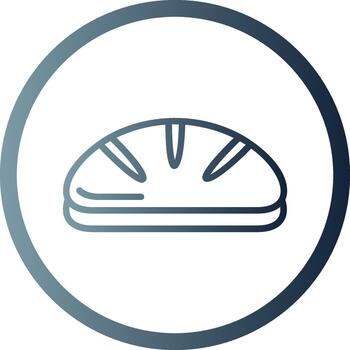Bread 3D Interface Shape Icon vector