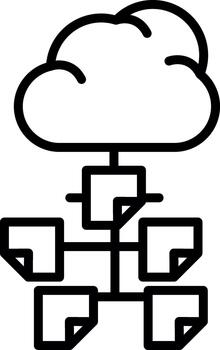 Cloud Computing icon Cloud Computing Data System Design vector