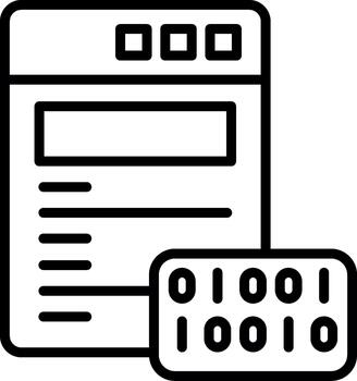 programación icono programación código desarrollo sistema diseño vector