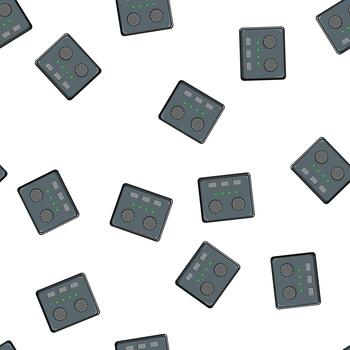pattern wave audio interface cartoon vector