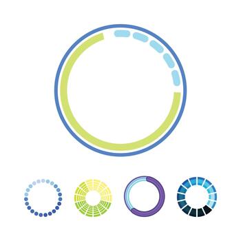 circular Progreso barras cargando indicadores colección vector