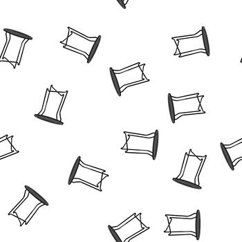 pattern empty folding table cartoon vector