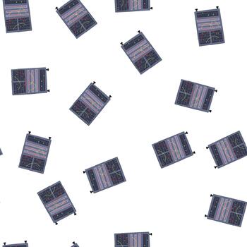 pattern database server rack cartoon vector