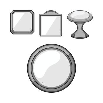 usuario interfaz gráficos conjunto con clasificado botones y perillas vector