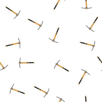 pattern dig pickaxe cartoon vector