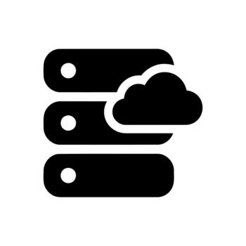 Cloud Server Data Storage Computing Network Technology Icon for Services vector