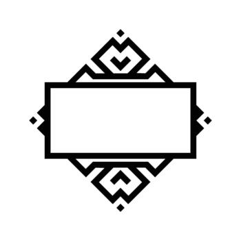 rectangular cadena lazo etiqueta plantilla, enclavamiento enlace Insignia marco vector