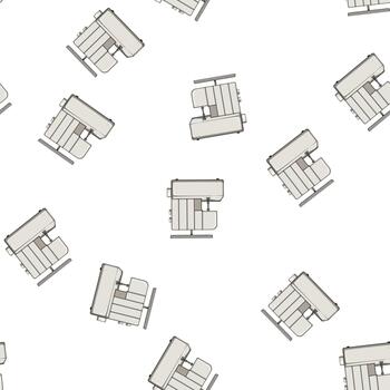 pattern thread overlock cartoon vector