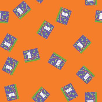 seamless pattern blank notebook cartoon vector