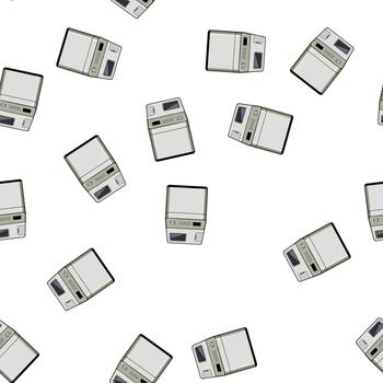 pattern machine bread maker cartoon vector