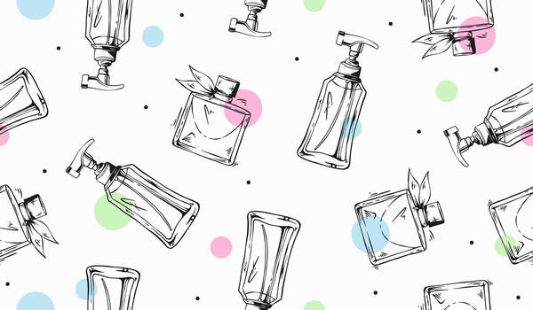 Perfume pattern background vector