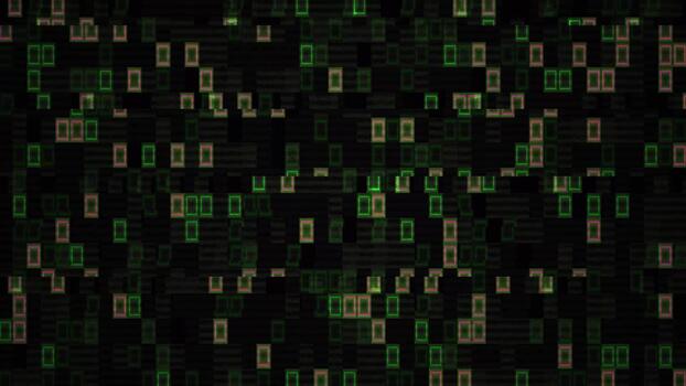 digital binär koda pixelated skärm. video