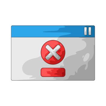 computadora error mensaje ventana vector