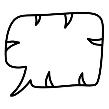rectangular speech bubble with sharp claw marks vector