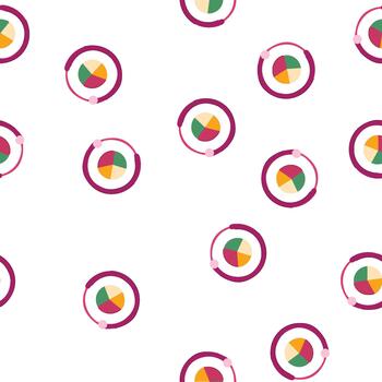 pattern circular chart graphic visualizing data analysis and progress vector