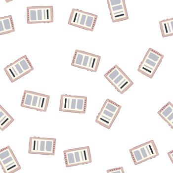 pattern learn e-reader cartoon style vector