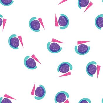 pattern print risograph effect cartoon vector