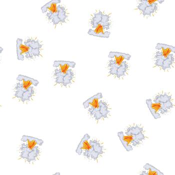 pattern cloud explosion effect cartoon vector