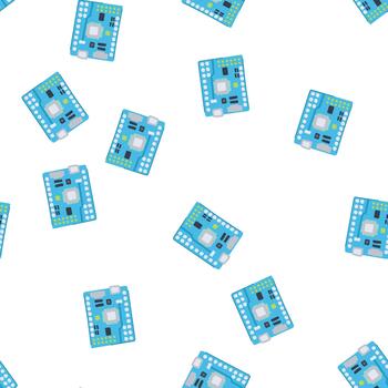 pattern abstract microcontroller cartoon vector