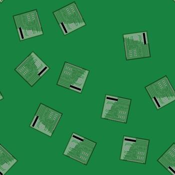 seamless pattern technology microcontroller cartoon vector