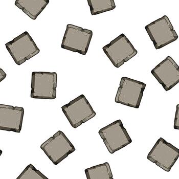 pattern interface stone button cartoon vector
