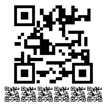 perillas qr código etiqueta dibujos animados gráfico vector