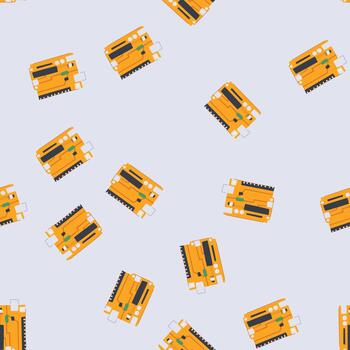 seamless pattern computer microcontroller cartoon vector