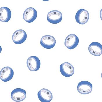 pattern sensor smart ring cartoon vector