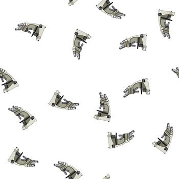 pattern objective microscope cartoon vector