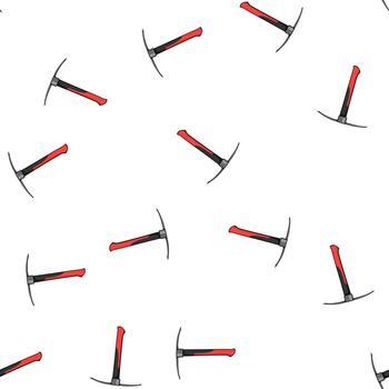 pattern chisel pickaxe cartoon vector