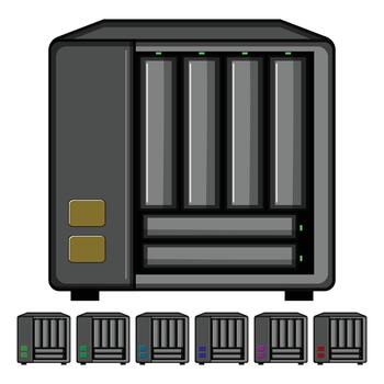 Network attached storage device data server vector