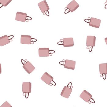 pattern handle ecobag cartoon vector