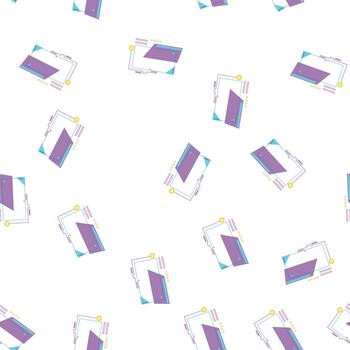 pattern software tech banner cartoon vector