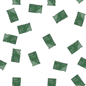 pattern electronic microcontroller cartoon vector