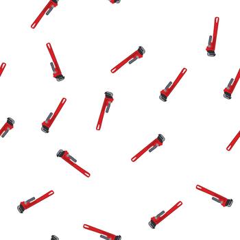 pattern tool pipe wrench cartoon vector