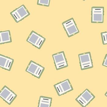 seamless pattern tablet e reader cartoon vector