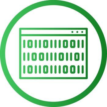 Binary Code High Detail Shape Graphic vector