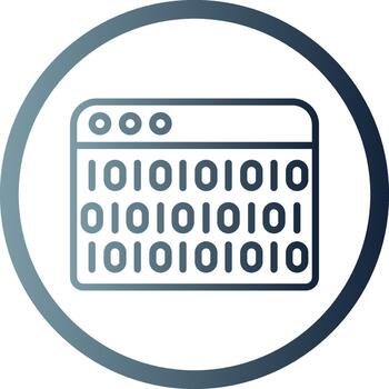 Binary Code Color Stroke Symbol Mark vector