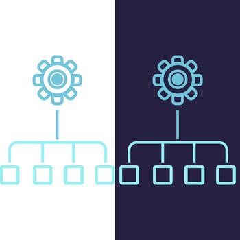 Workflow Process Flowchart Icon vector