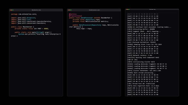 Giava programmazione codice visualizzazione server backend sviluppo processi video