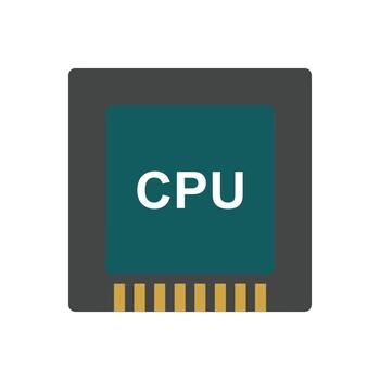 Cpu Chip for Computer Processing Unit Icon vector