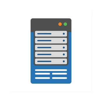 Server Data Network Flat Design vector