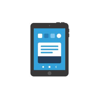 Tablet Application User Interface vector