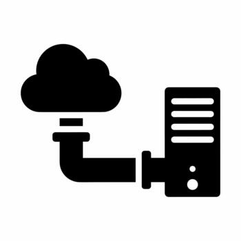 Cloud Computing Server Data Network Connection Technology Icon vector