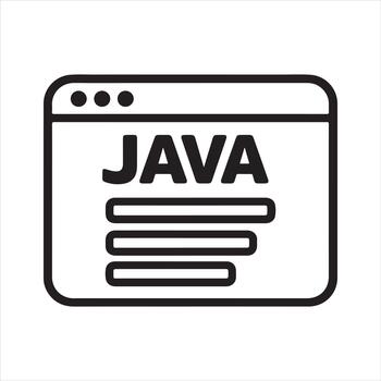 Java Icon - Backend Programming and Software Development Coding vector