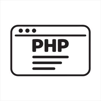 PHP File Icon - Backend Web Development and Server Side Scripting vector