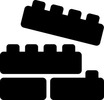 bricks solid glyph icon vector