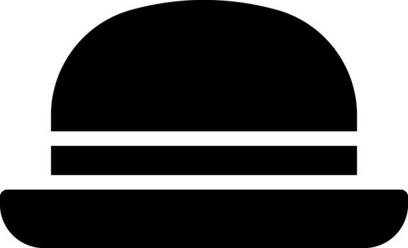 hat solid glyph icon vector